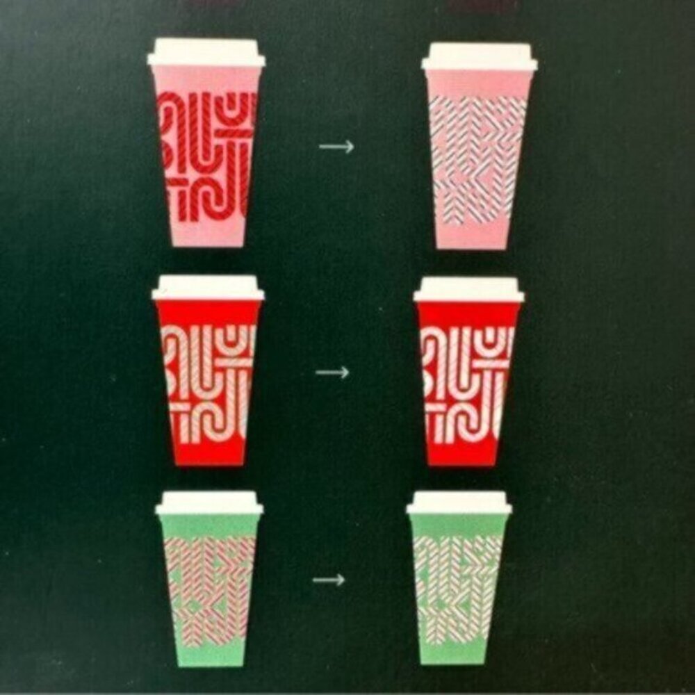 NWT Starbucks | Pack Of 6 Color Changing Candy Cane Reusable Hot Cups - Picture 6 of 7